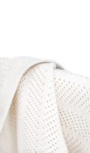 Load image into Gallery viewer, Cream Cashmere Baby Blanket Close Up
